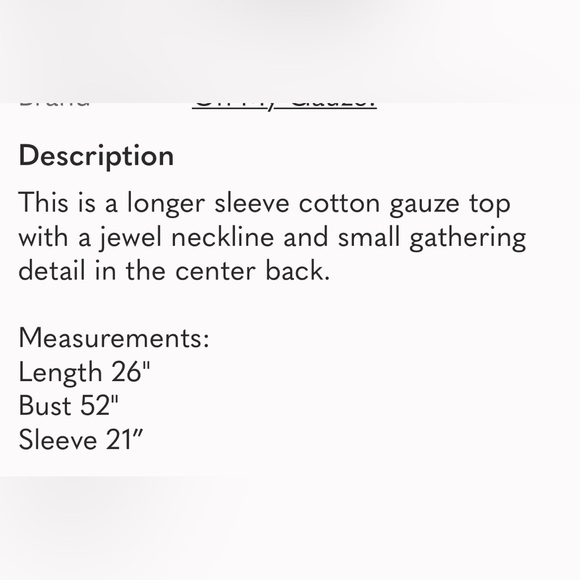 Oh My Gauze! Light Green 3/4 Sleeve Top - Picture 2 of 2